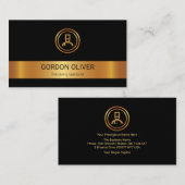 Elegant Gold Stripe Cutlery Culinary Chef Food Visitekaartje (Voorkant / Achterkant)