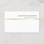 Elegant Gold Stripe Design Professional Chic Plain Visitekaartje (Voorkant)