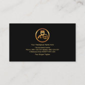 Elegant Gold Stripe Gold Chauffeur Logo-driver Visitekaartje (Achterkant)