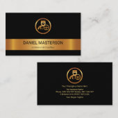 Elegant Gold Stripe Gold Chauffeur Logo-driver Visitekaartje (Voorkant / Achterkant)