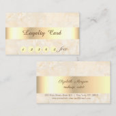 Elegant, Gold Stripe, Marble Loyalty Kaart (Voorkant / Achterkant)