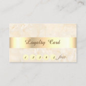 Elegant, Gold Stripe, Marble Loyalty Kaart (Voorkant)
