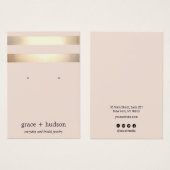 Elegant Gold Stripe modern roze draagbeeldscherm Visitekaartjes (Voorkant /achterkant)
