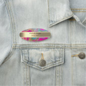 Elegant Gold Stripe, parelkleurige marmer Naamplaatje (In situ)