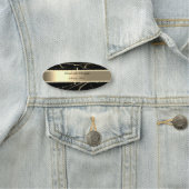 Elegant Gold Stripe, parels, marmer Naamplaatje (In situ)