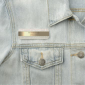 Elegant Gold Stripe, Pearls, Glitter Bokeh Naamplaatje (In situ)