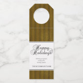 Elegant Gold Striped Corporate Flessenhanger (Voorkant)