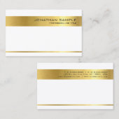 Elegant Gold Striped Design Trendy Modern Plain Visitekaartje (Voorkant / Achterkant)