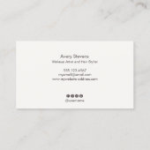 Elegant Gold Striped (geen glans) Moderne lichtroz Visitekaartje (Achterkant)