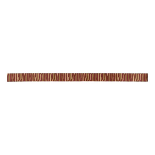 Elegant Gold Striped Ribbon Satijnen Lint (Voorkant)