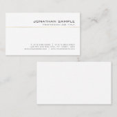 Elegant Gold Striped Simple Chic Plain Luxe Trendy Visitekaartje (Voorkant / Achterkant)