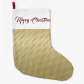 Elegant Gold Stripes kerststop Grote Kerstsok (Voorkant)