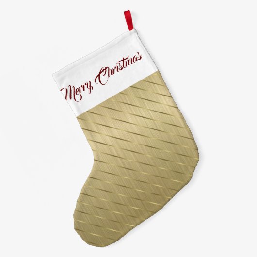 Elegant Gold Stripes kerststop Grote Kerstsok (Achterkant (Hangend))