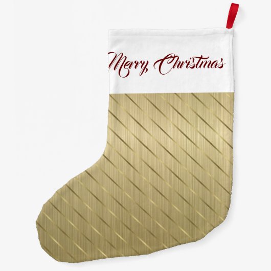 Elegant Gold Stripes kerststop Grote Kerstsok (Achterkant)