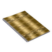 Elegant Gold Stripes met gouden kant Notitieboek (Rechterzijde)