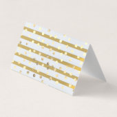 Elegant Gold Stripes Stippen Hartelijk dank Visitekaartje (Achterkant)