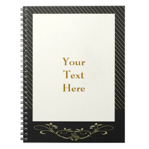 Elegant Gold Stripes Wedding Notitieboek