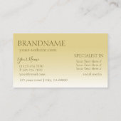 Elegant Gold Stylish Mirror Font Professional Visitekaartje (Achterkant)