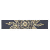 Elegant Gold Sun Mandala Blue Nebula Design Medium Tafelloper (Horizontaal)
