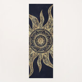 Elegant Gold Sun Mandala Blue Nebula Design Yogamat (Voorkant)