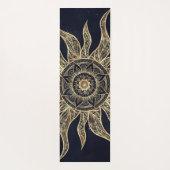Elegant Gold Sun Mandala Blue Nebula Design Yogamat (Achterkant)