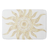 Elegant Gold Sun Mandala Design Badmat (Voorkant)