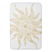 Elegant Gold Sun Mandala Design Badmat (Voorkant Verticaal)