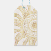 Elegant Gold Sun Mandala Design Cadeaulabel (Achterkant)