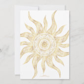Elegant Gold Sun Mandala Design Kaart (Achterkant)