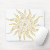 Elegant Gold Sun Mandala Design Muismat (Met muis)