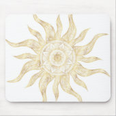 Elegant Gold Sun Mandala Design Muismat (Voorkant)