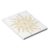 Elegant Gold Sun Mandala Design Notitieblok (Schuin)