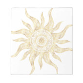 Elegant Gold Sun Mandala Design Notitieblok (Voorkant)