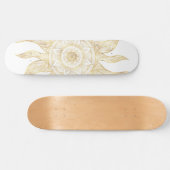 Elegant Gold Sun Mandala Design Persoonlijk Skateboard (Horizontaal)
