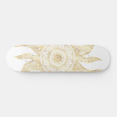Elegant Gold Sun Mandala Design Persoonlijk Skateboard (Horizontaal)