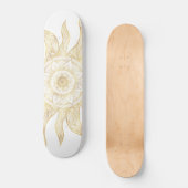 Elegant Gold Sun Mandala Design Persoonlijk Skateboard (Voorkant)