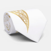 Elegant Gold Sun Mandala Design Stropdas (Opgerold)