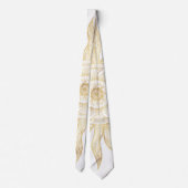 Elegant Gold Sun Mandala Design Stropdas (Achterkant)