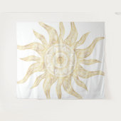 Elegant Gold Sun Mandala Design Wandkleed (Voorkant (horizontaal))