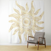 Elegant Gold Sun Mandala Design Wandkleed (In situ)