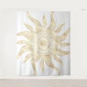 Elegant Gold Sun Mandala Design Wandkleed (Voorkant)