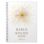 Elegant Gold Sunburst Personalized Bible Study Notitieboek (Voorkant)