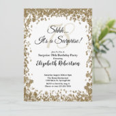 Elegant Gold Surprise 78th Birthday Invitation Kaart (Staand voorkant)