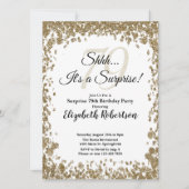 Elegant Gold Surprise 79th Birthday Invitation Kaart (Voorkant)