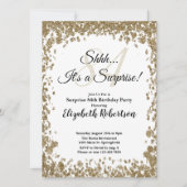 Elegant Gold Surprise 84th Birthday Invitation Kaart (Voorkant)