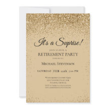Elegant Gold Surprise Retirement Party