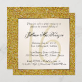 Elegant Gold Sweet 16 Faux Glitter Invite Kaart (Voorkant / Achterkant)