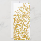 Elegant Gold Swirl 4-inch X 9-inch Kaart met detai (Achterkant)