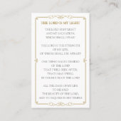 Elegant Gold Swirl Funeral Prayer Card | Colo bewe Visitekaartje (Achterkant)