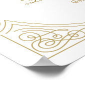 Elegant Gold Swirl Funeral Welcome Sign - 18 x 24 Poster (Hoek)